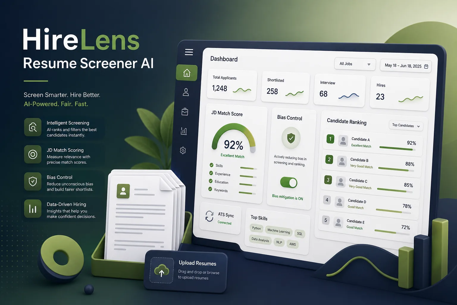 HireLens Resume Screener — HR Tech