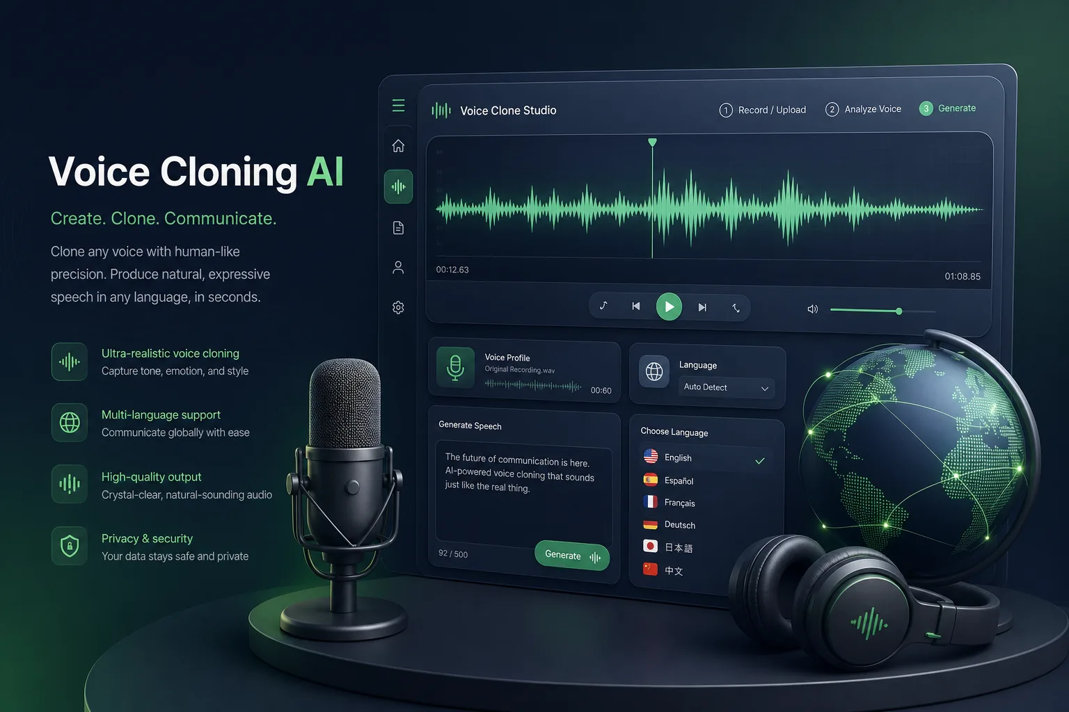 VoxTwin Voice Cloning — Media