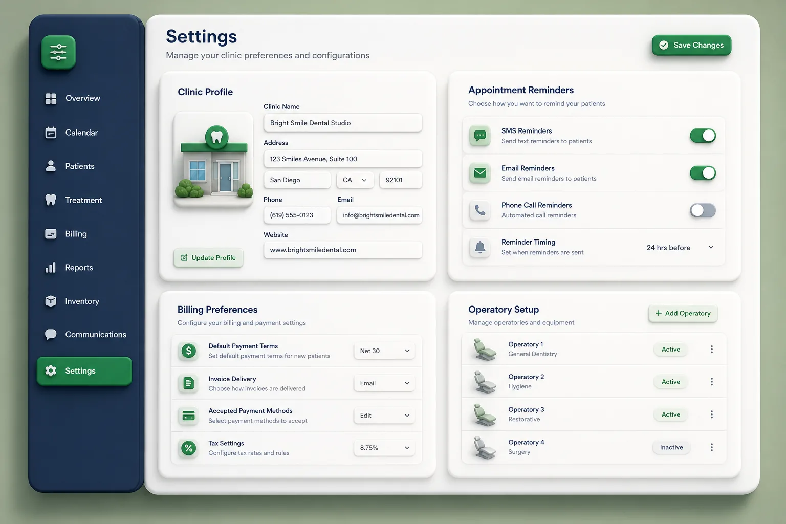 DentaWorks Practice Suite — settings and configuration