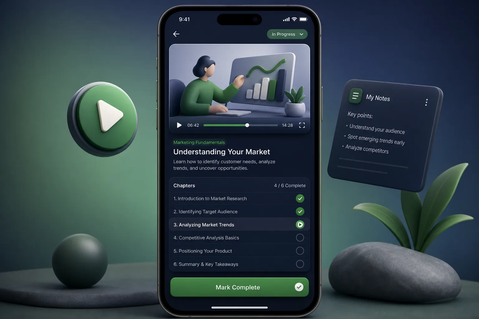 SkillPod Learning App — core workflow screen