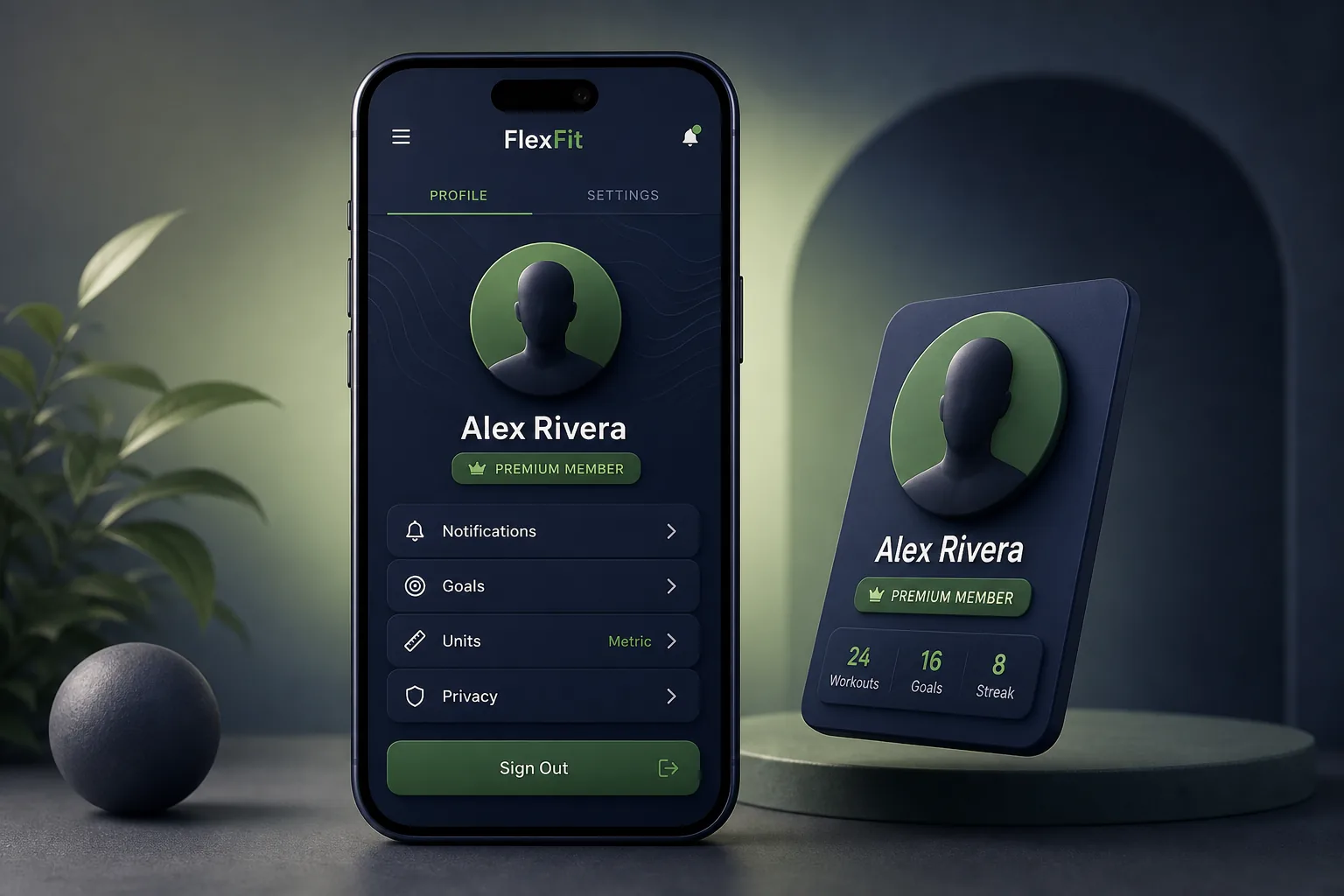 FlexFit Coach — settings and configuration