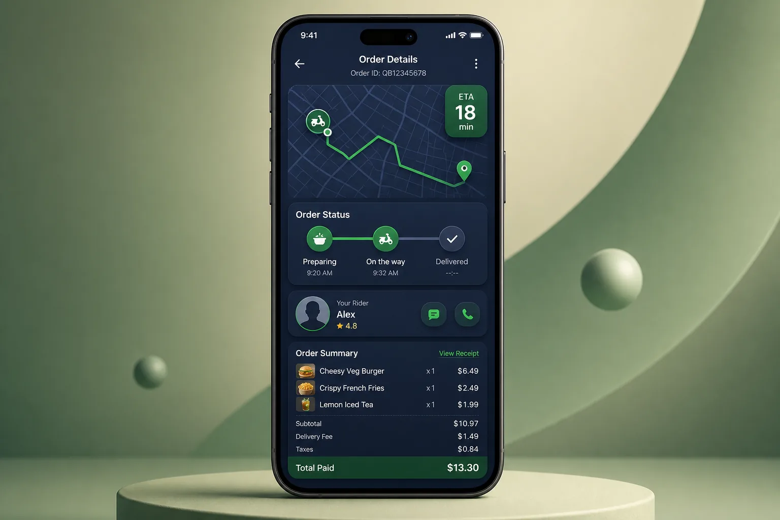QuickBite Food Delivery App — analytics and reporting