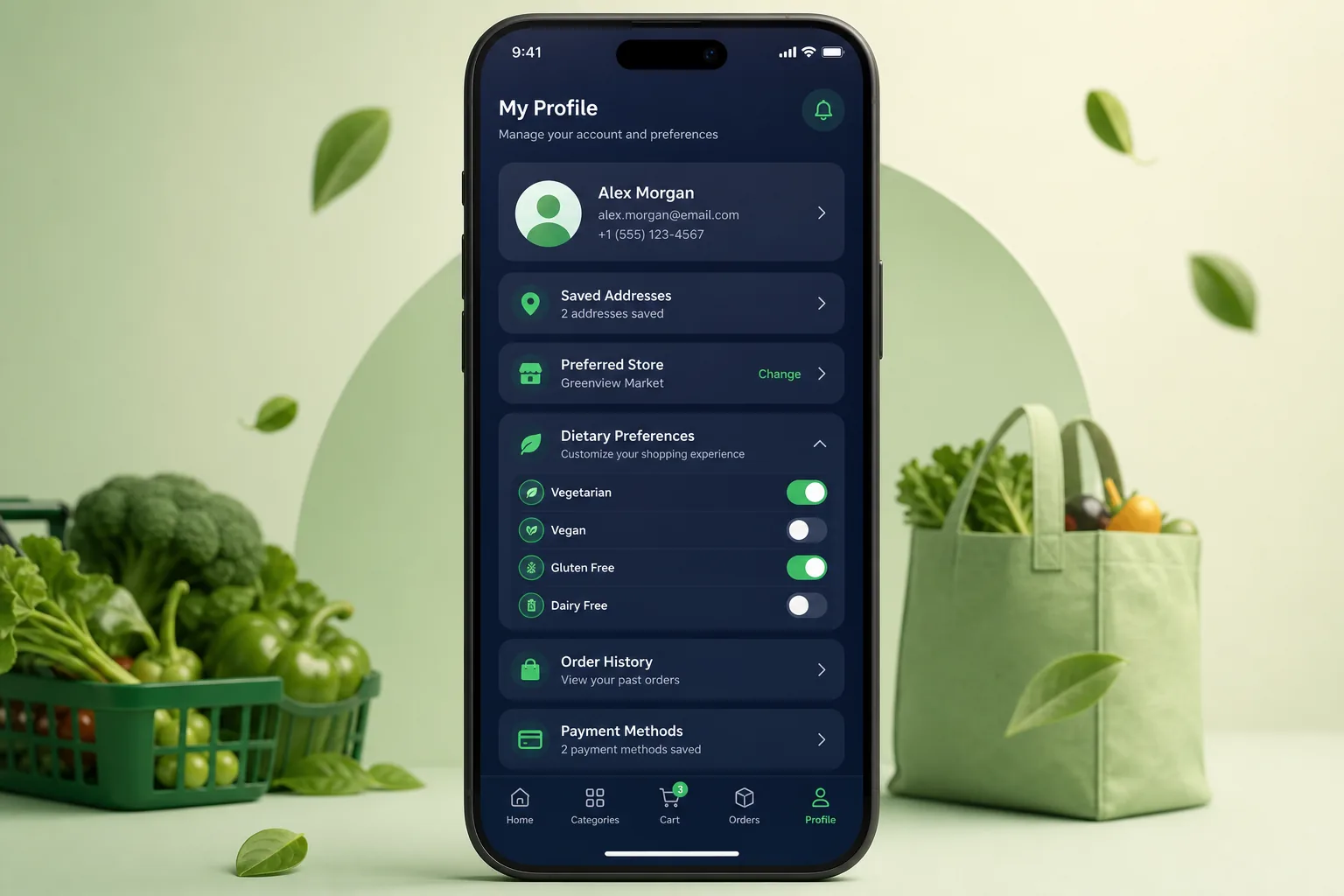 FreshCart Grocery — settings and configuration