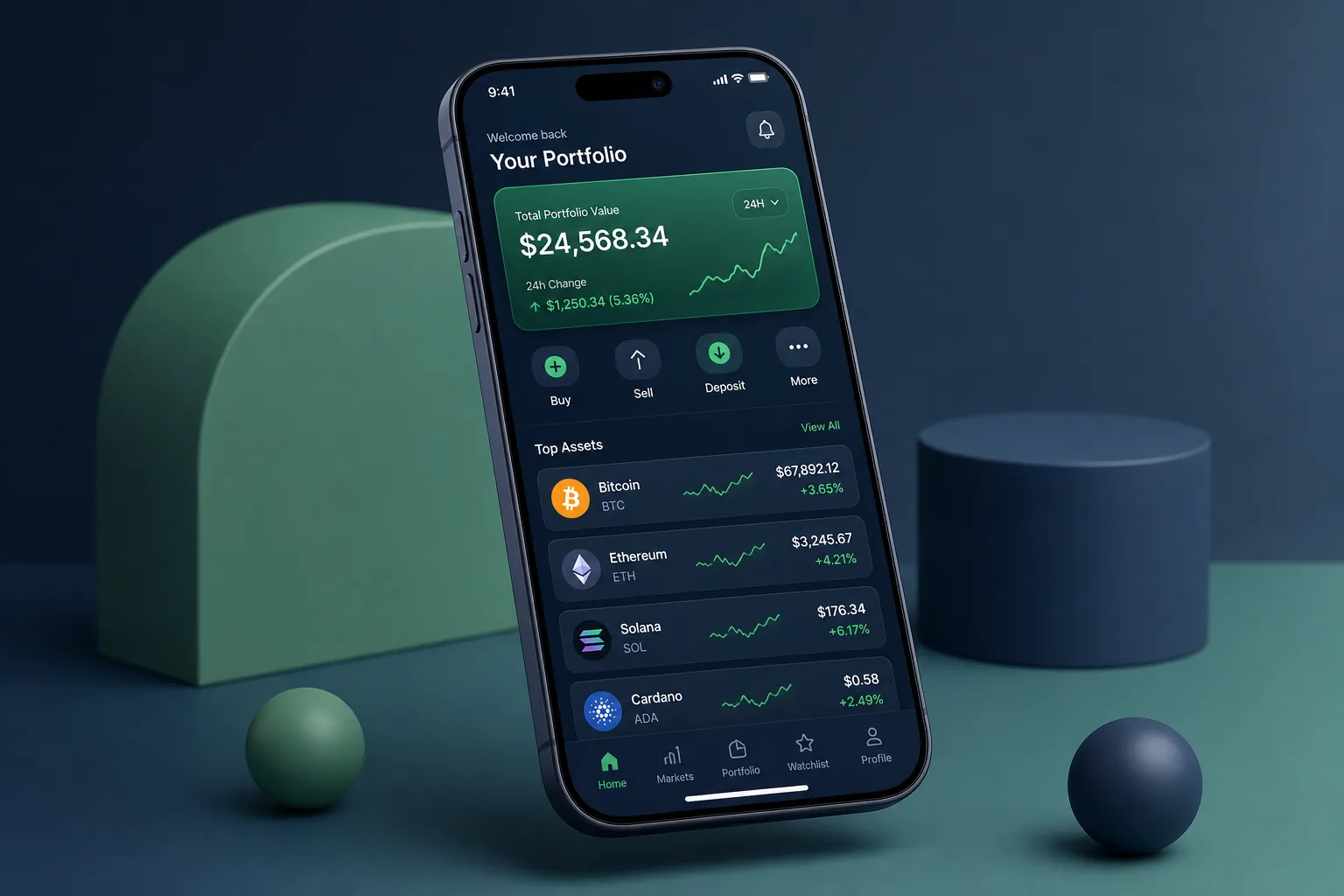 CoinPulse Crypto Tracker — dashboard overview