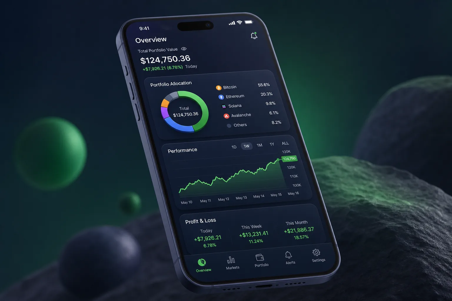 CoinPulse Crypto Tracker — analytics and reporting