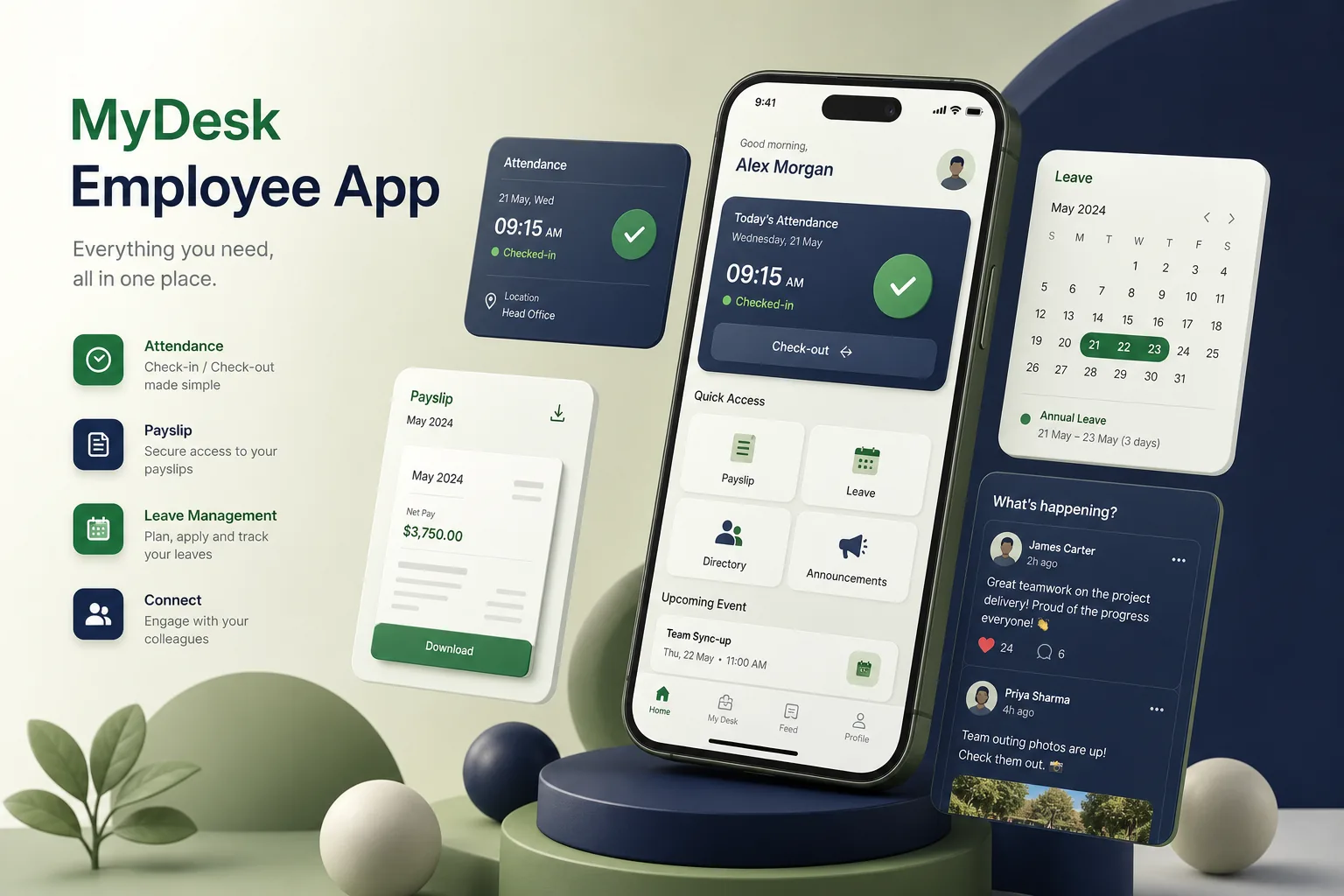 MyDesk Employee App — Enterprise