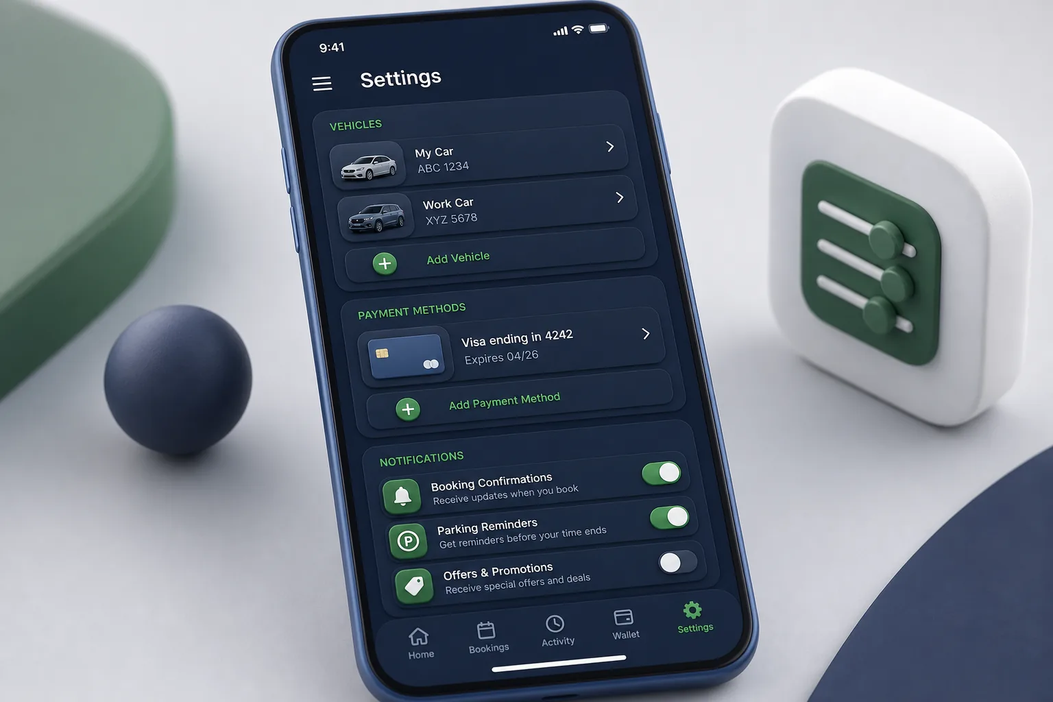 ParkPal Smart Parking — settings and configuration
