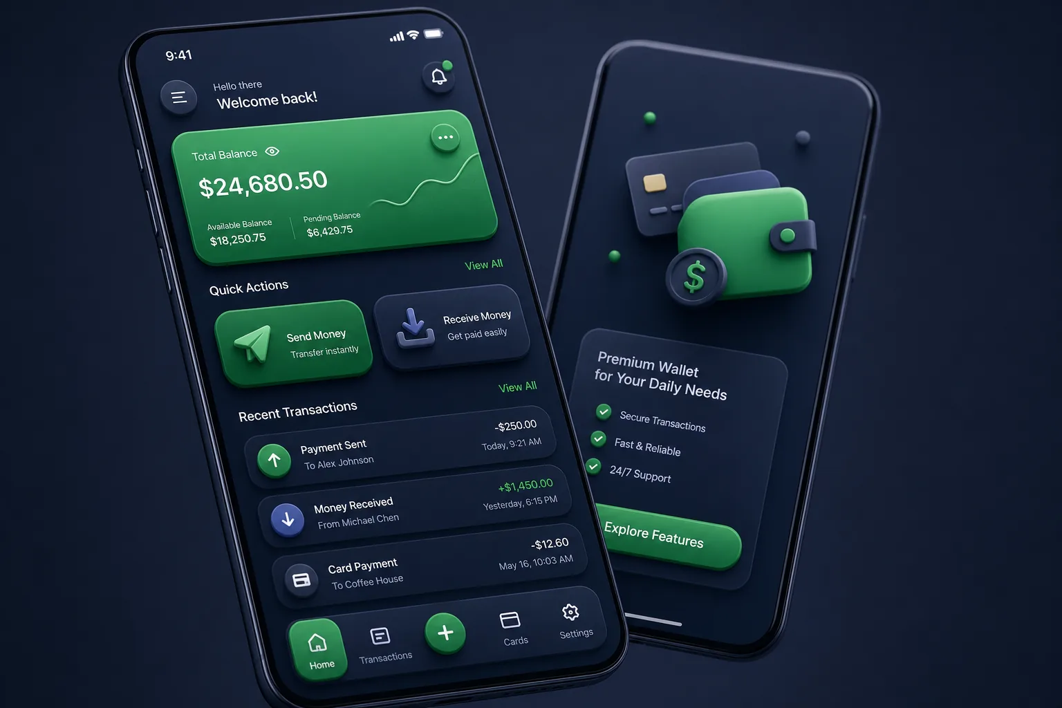 PayEase Digital Wallet — dashboard overview
