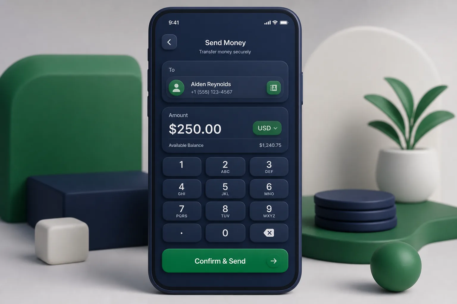 PayEase Digital Wallet — core workflow screen