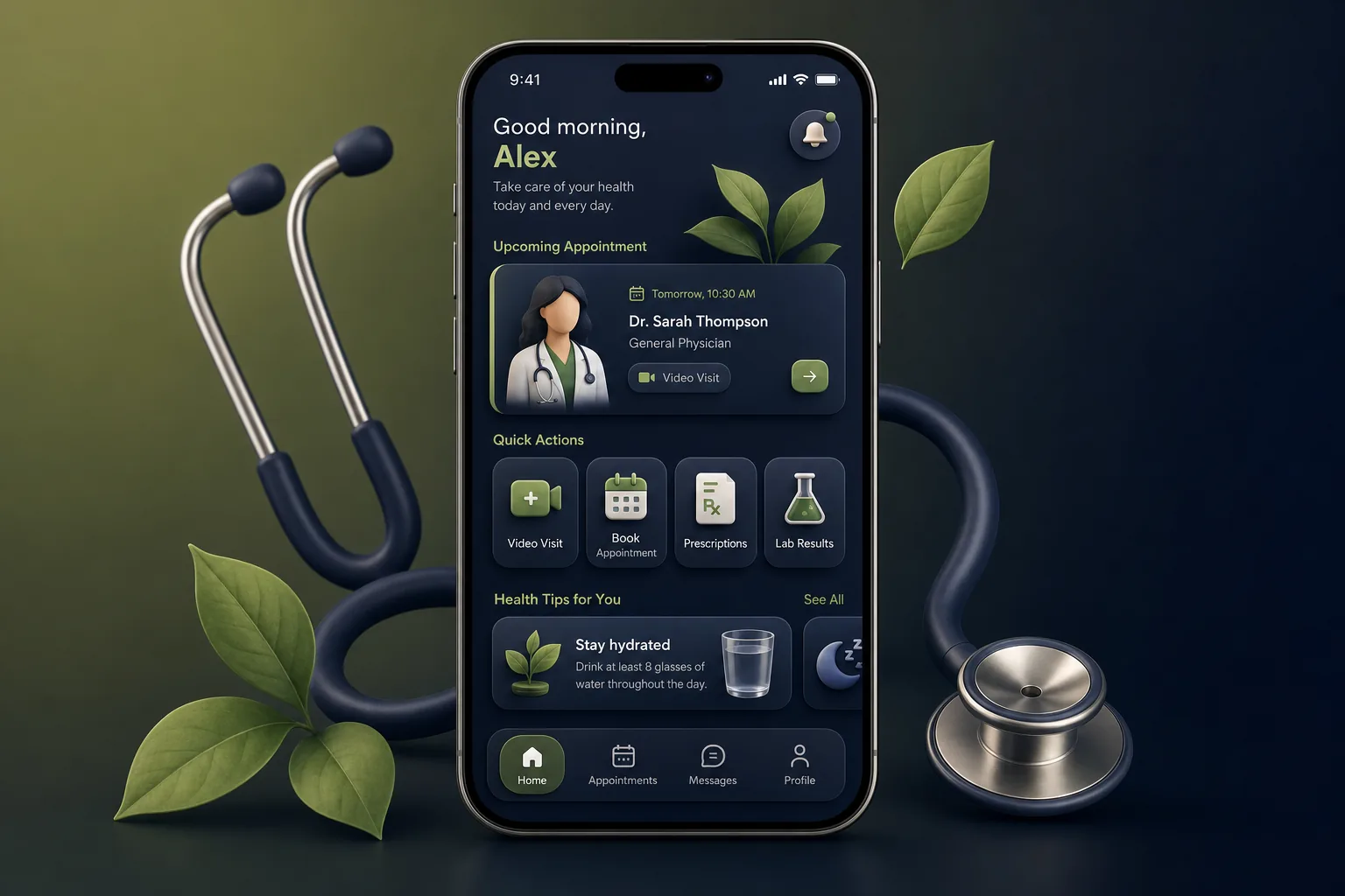 DocLink Telemedicine — dashboard overview