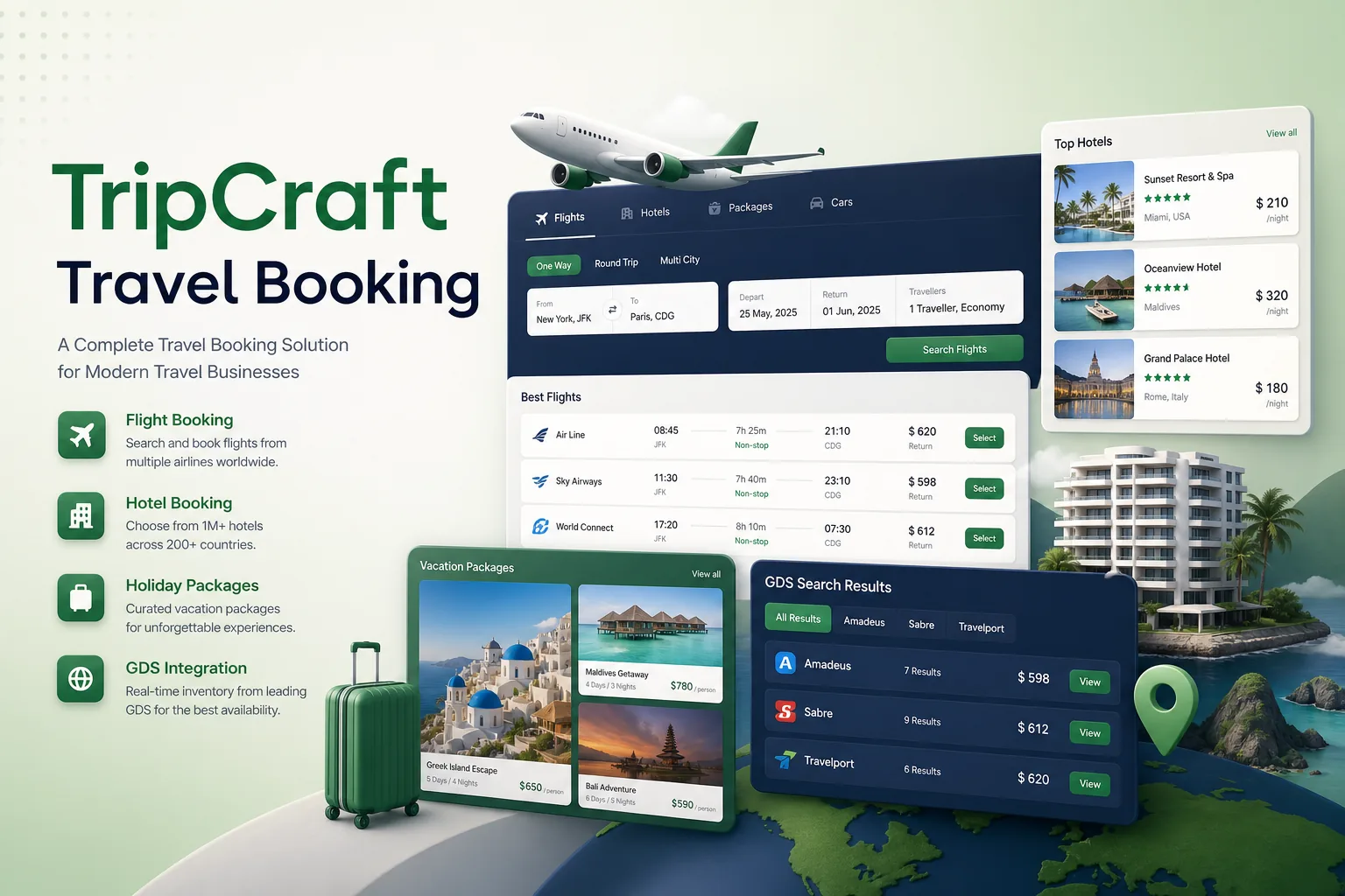 TripCraft Travel Booking — Travel