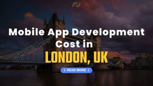 Image Shows the Mobile App Development Cost in London, United States via Visuals and Text