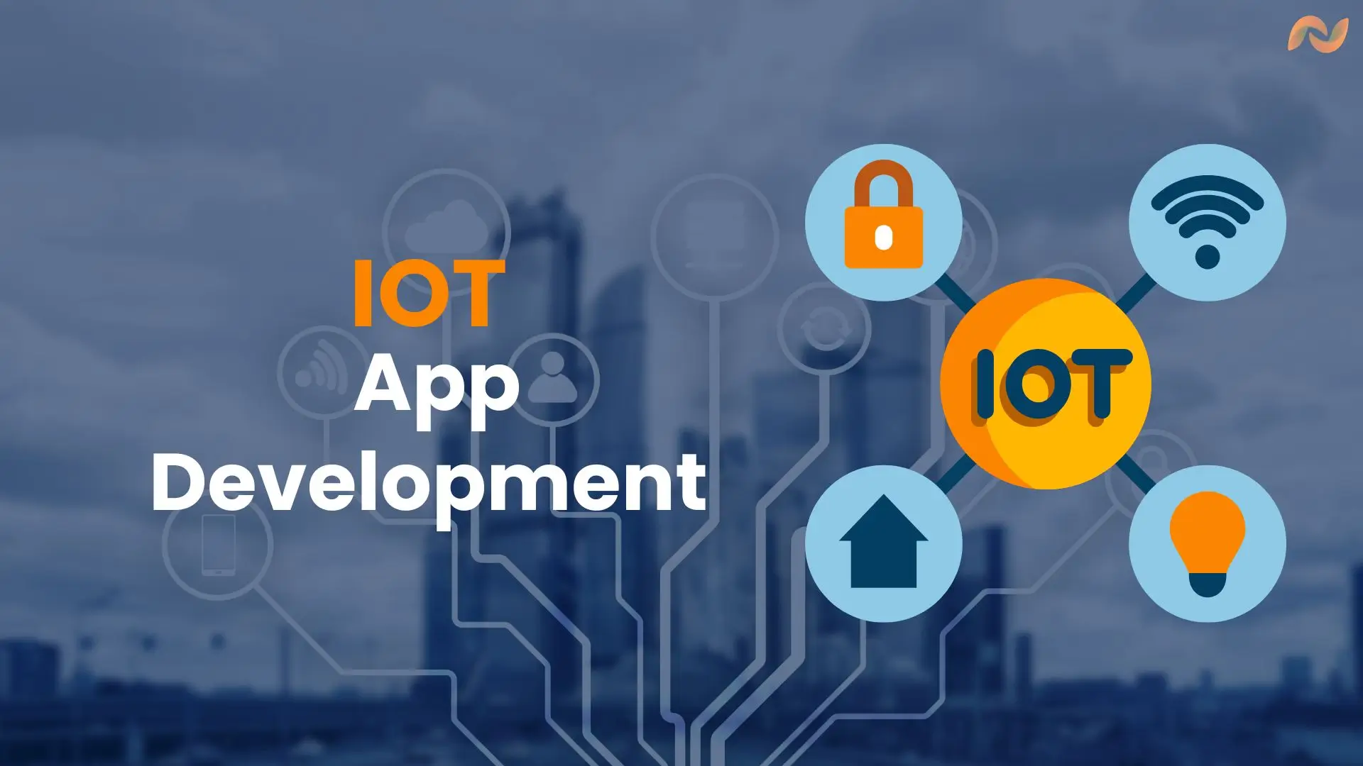 Image Shows the IoT App Development via Text and Visuals