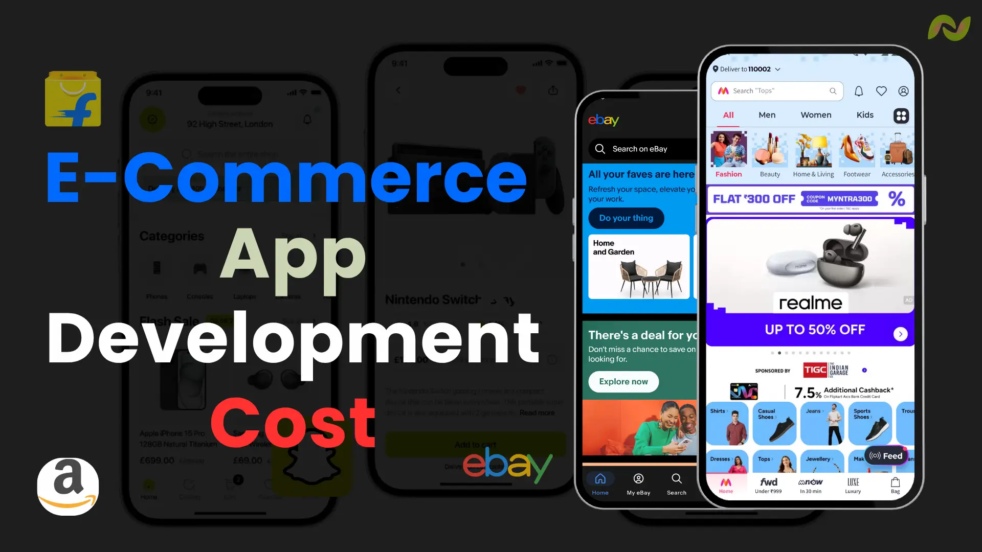 Image shows the eCommerce App Development Cost in 2025